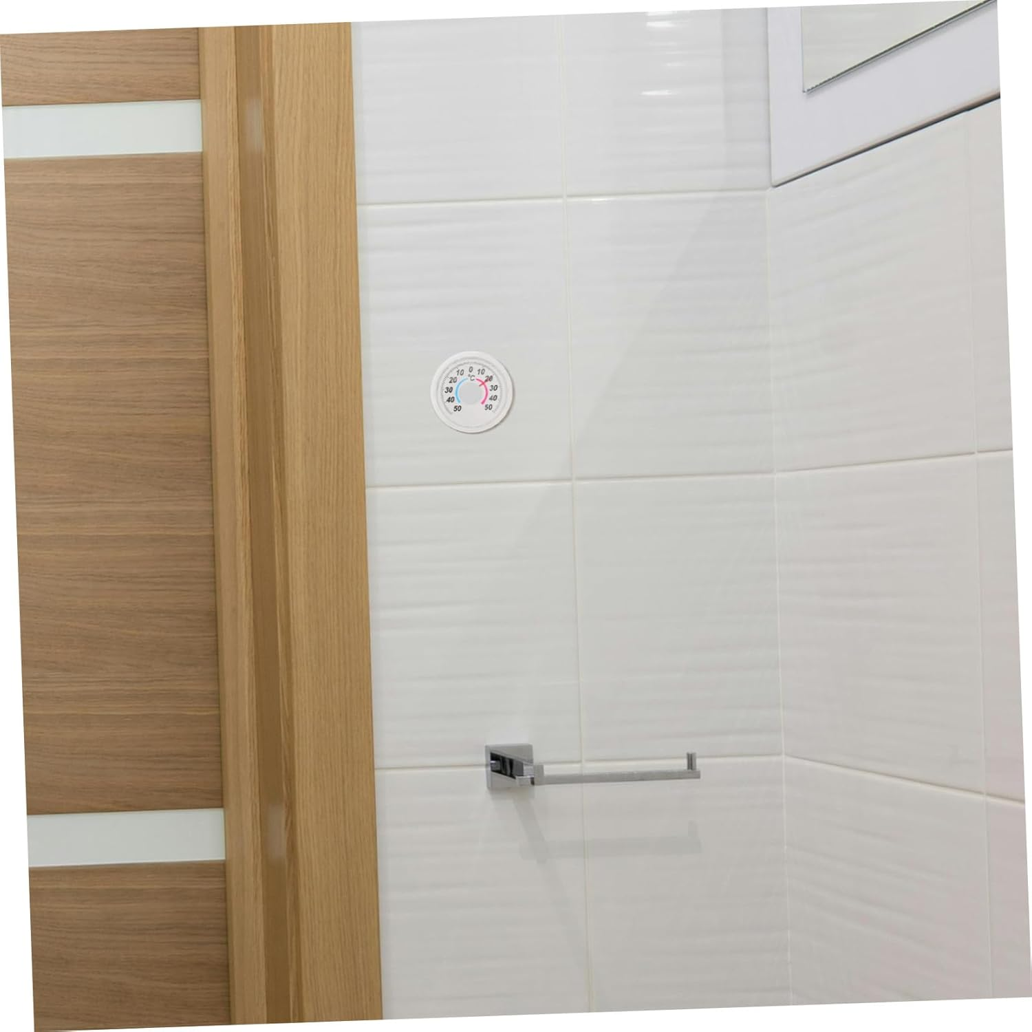 4Pcs round Plastic Temperature Gauge Easy Installation Analog Thermometer for Indoor Outdoor Window Door Use Lightweight Portable Temperature