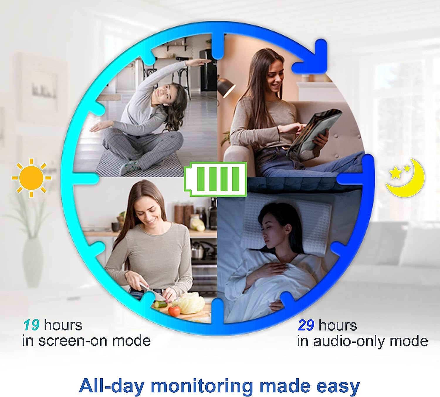 Vtech VM923 Video Baby Monitor with 19-Hour Battery Life, 1000Ft Long Range, Pan-Tilt-Zoom, Enhanced Night Vision, 2.8&rdquo; Screen, 2-Way Audio Talk, Temperature Sensor, Power Saving Mode and Lullabies image number 1