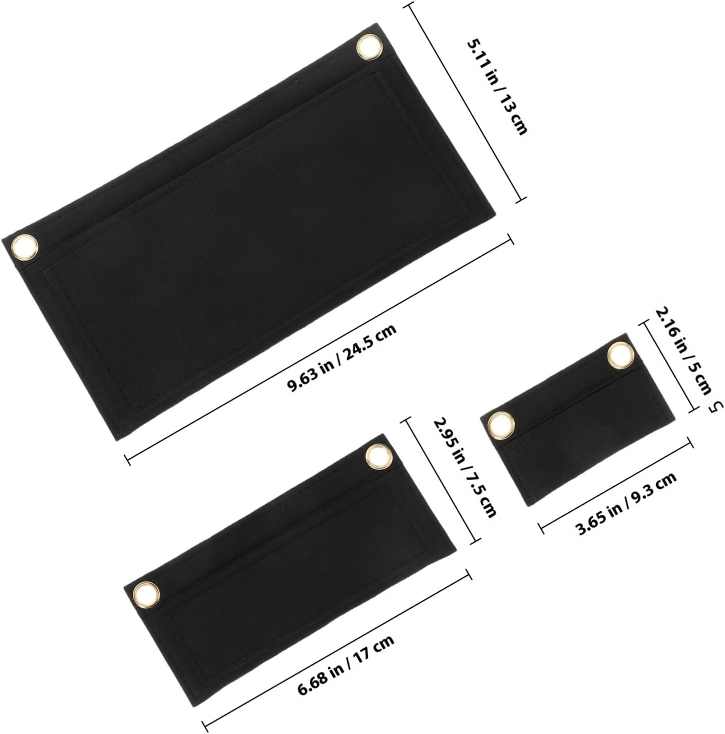 SOIMISS 3Pcs Felt Bag Insert Organizer Set for Clutch and Handbag, DIY Purse Storage Liner with Inner Pocket, Tote and Wallet Organizer Inserts for Travel and Daily Use image number 6