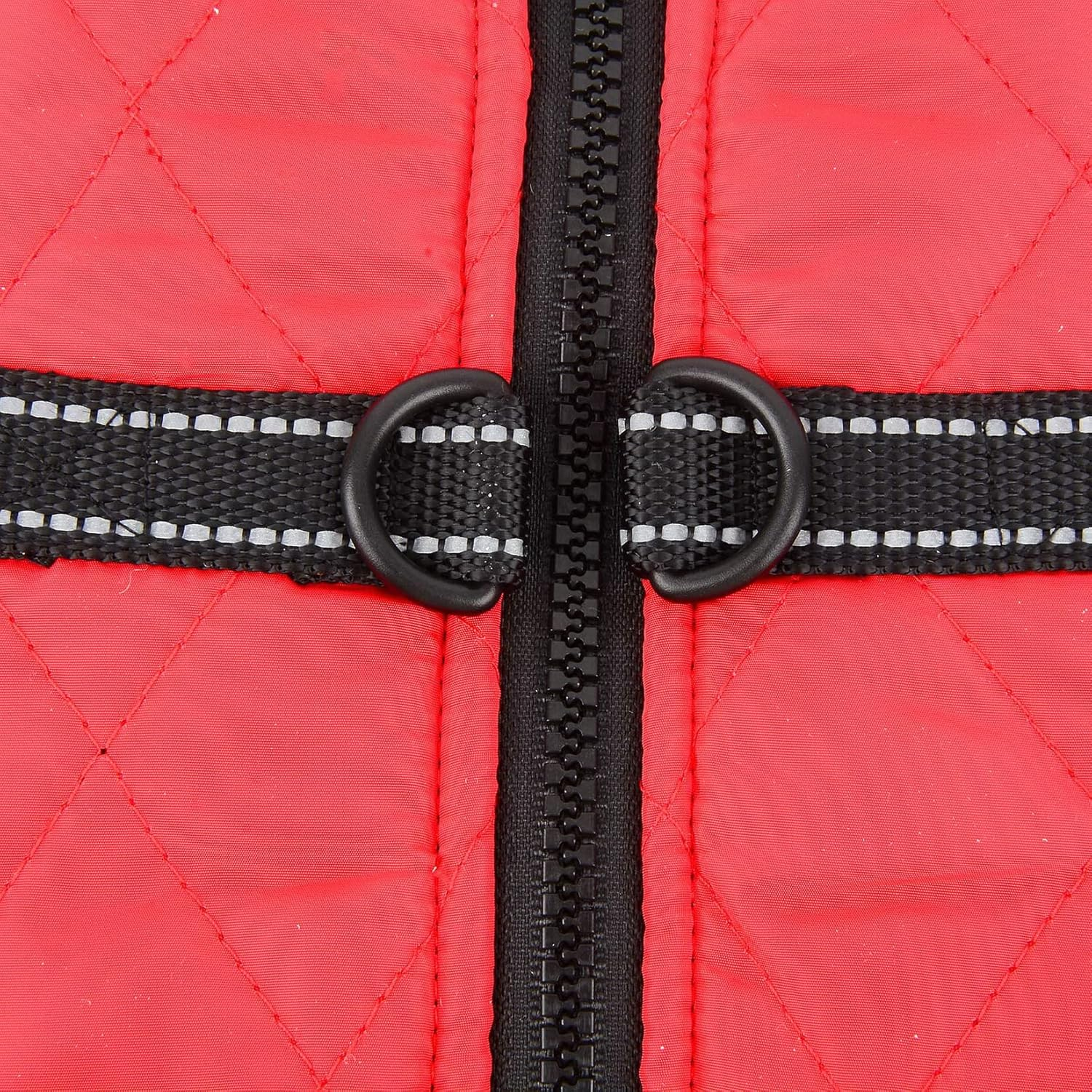 Zunea Small Dog Jacket with Harness Winter Coat Soft Warm Cotton Padded Puppy Harness Vest Clothes with Leash Rings Zipper Pet Clothing Cold Weather Outdoor Apparel for Chihuahua Doggy Girls Boys Red S image number 2