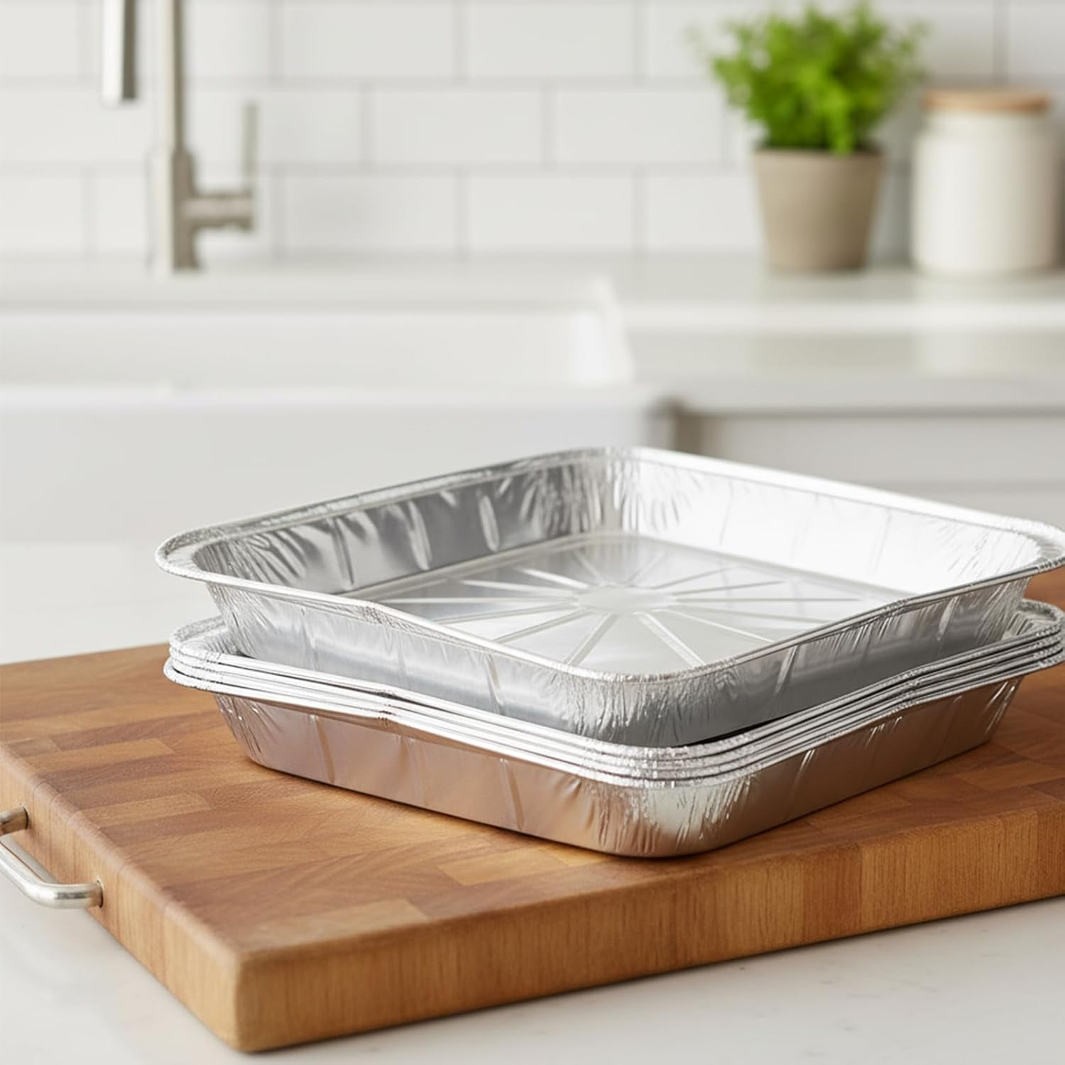 LEDON 40 X 47Cm Oven Liner Foil Tray Non-Stick | Heavy Duty Aluminium Oven Protector for Baking, Roasting, Grilling & Spill Control (1) image number 3