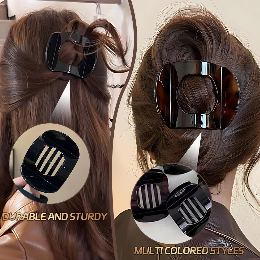 GGUFAY 6 X Women'S Hair Clips, Large French Hair Clips, Non-Slip Hair Clips, Elegant for Women and Girls image number 4