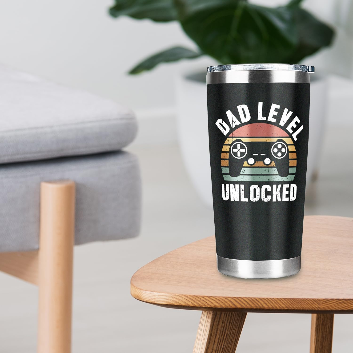 New Dad Gifts, First Time Dad Gifts, Dad Level Unlocked Tumbler, Pregnancy Announcement for Expecting Dad Husband, Fathers Day Christmas Birthday Gifts Tumbler for Dad to Be 20 Oz