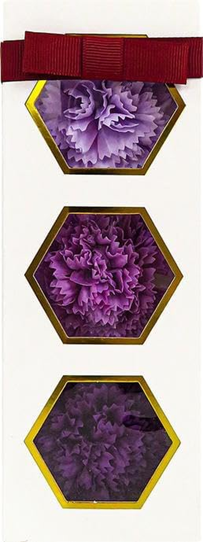 Q-FLA Bath Fragrance Flower Shape Bath Salt, Three Wheel Carnation, Red