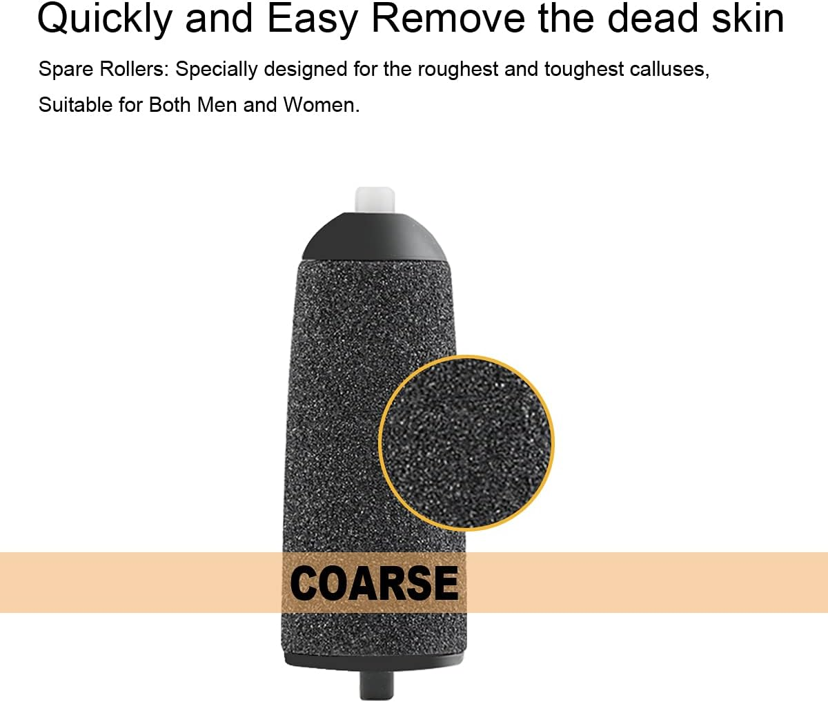 5 Pack Black Coarse Replacement Roller Refills Compatible with Finishing Touch Flawless Pedi Electric Tool File Include a Cleaning Brush image number 7