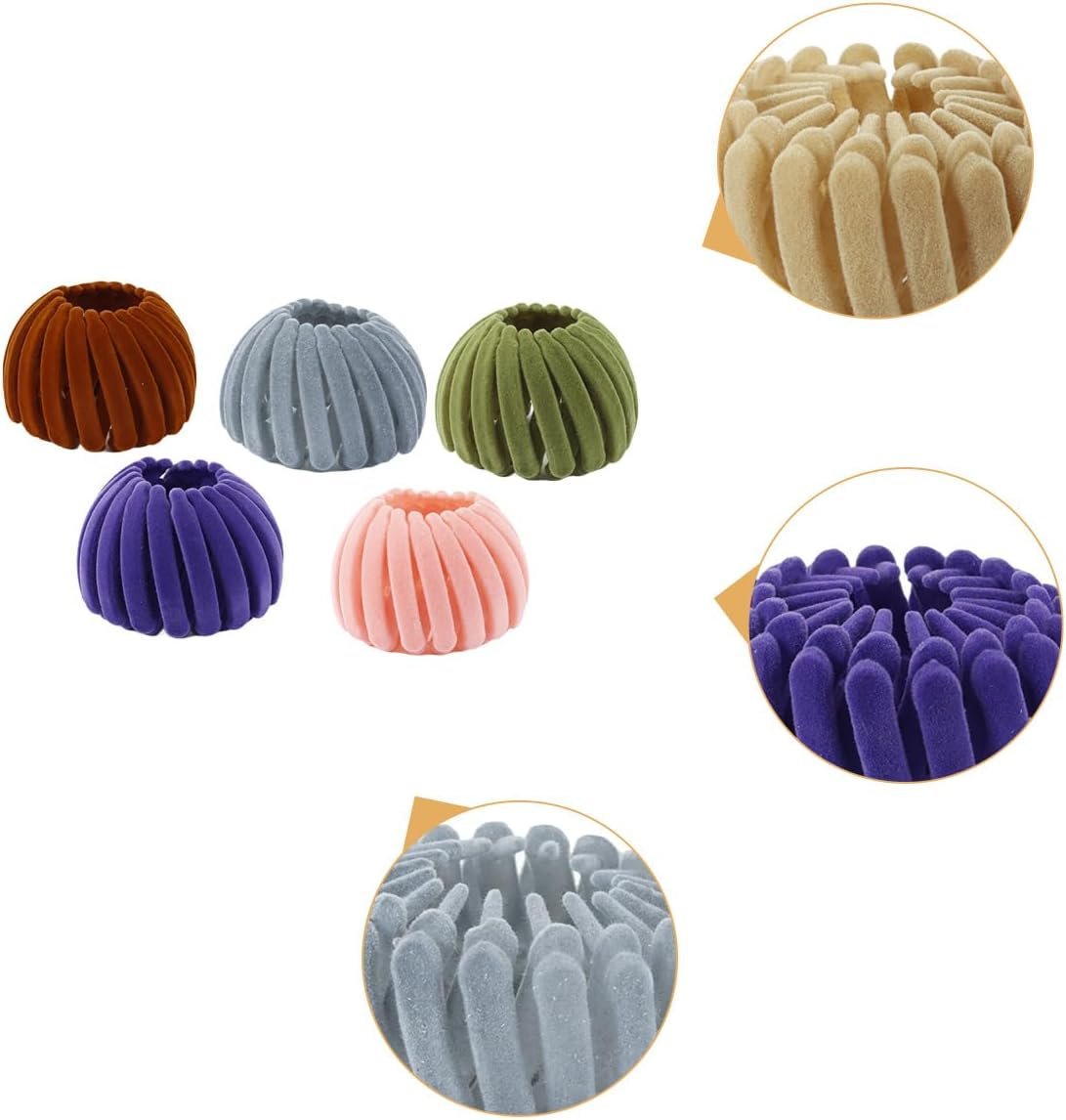 Orivin 8 PCS Elegant Bird Nest Hair Clips, Expandable Knot Maker for Women, Hair Accessories for Women, Flexible Ponytail Holder image number 4