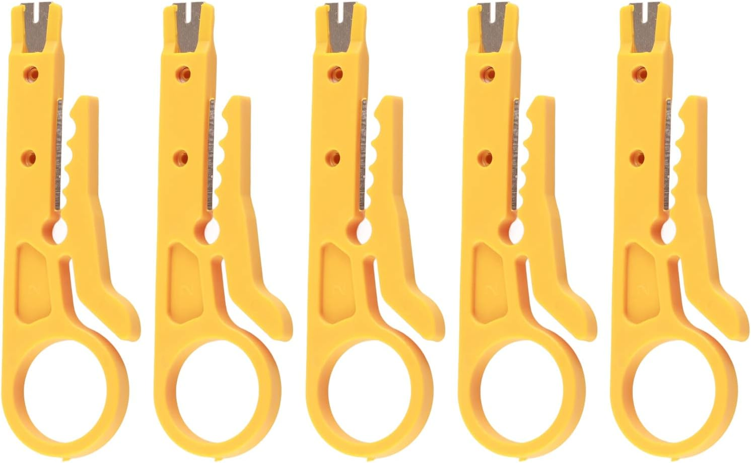 Mini Wire Stripper, Safe 5 Pcs Network Wire Stripper Punch down Cutter for Network Wire Cable for PTFE Tubes for 3D Printers for CAT5 Cat5E CAT6 Data Cables image number 3