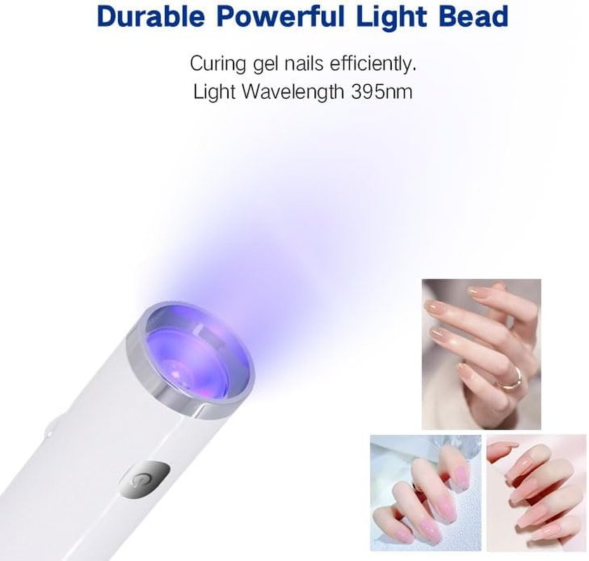 Wenxintek UV Nail Lamp,2 in 1 Desktop & Handheld UV Light for Gel Nails,Mini LED Nails Dryer Flash Cure Lamp for Acrylic Nail Extension Gel Tips Home Salon,Magnetic Stand,Usb Cable image number 4