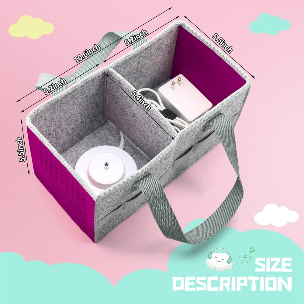 Carrying Case for Toniebox Starter Set and Tonies Figurines, Travel Felt Cloth Musical Toy Folding Bag for Toniebox Accessories (Purple) image number 1