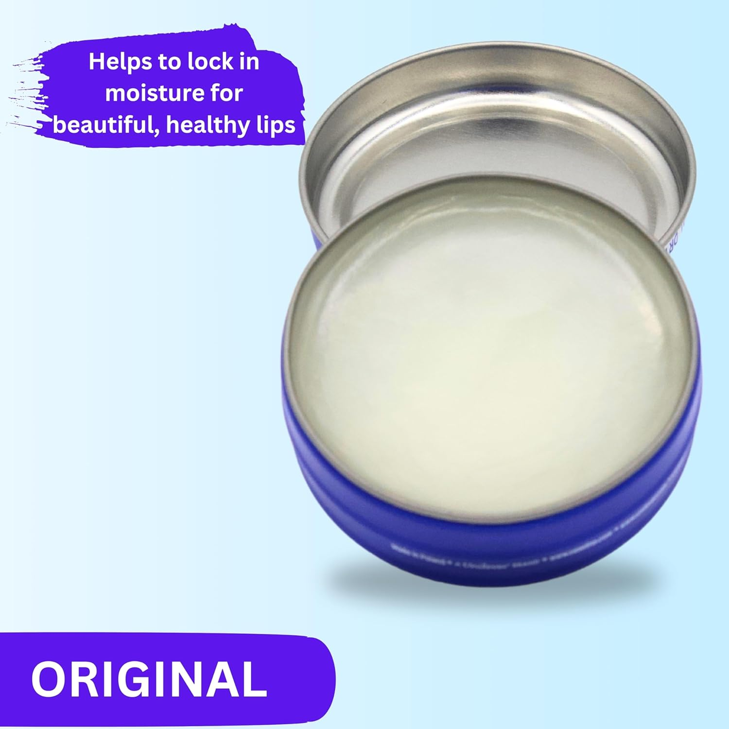 Lip Balm Set - Bundle with 4X20G Lip Balms (Rosy Lips, Cocoa Butter, Original, Aloe) and Glameno Silicone Applicator Brush in Glameno Drawstring Organza Bag image number 2