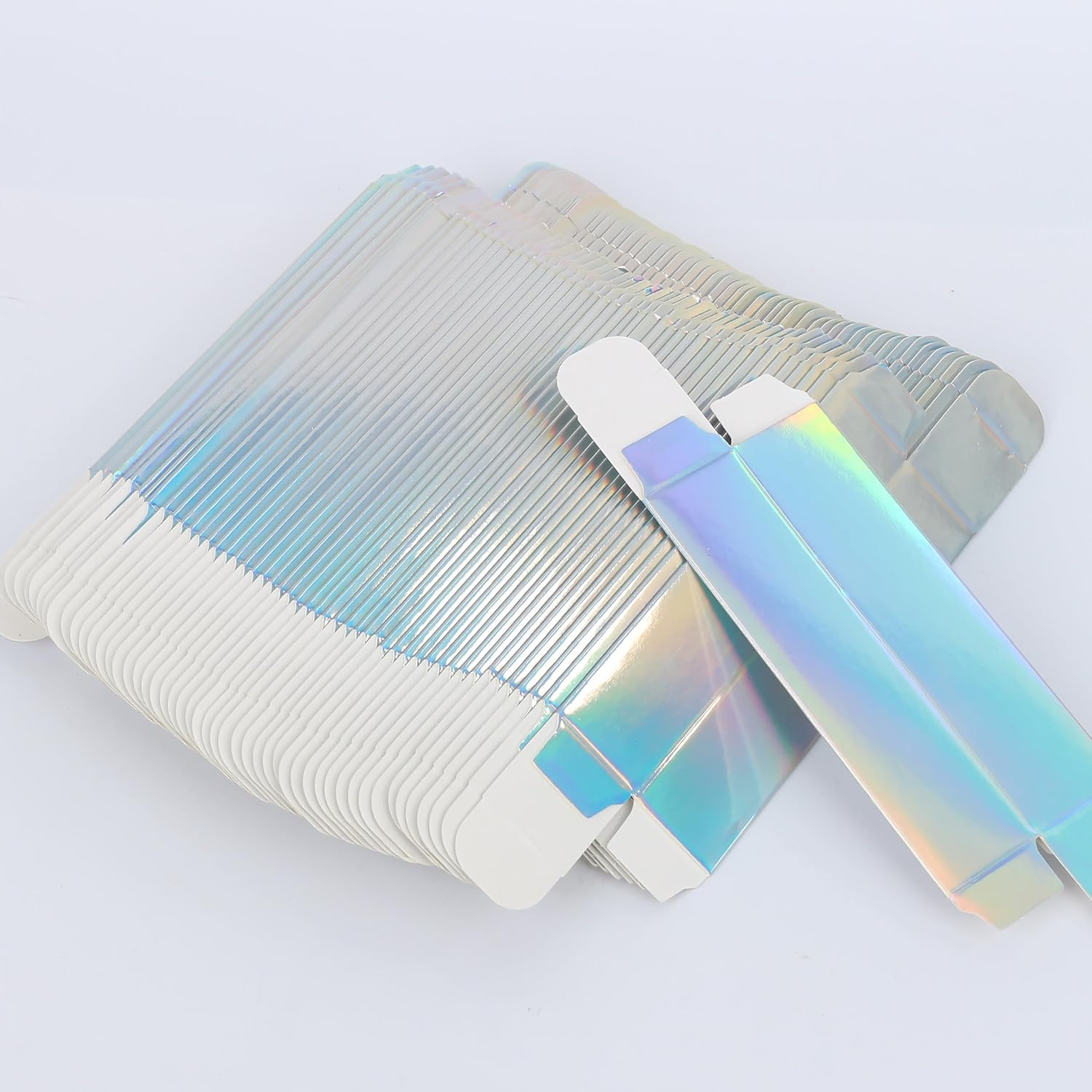 COSIDEA 50Pcs 23 * 23 * 103Mm Lip Gloss Craft Silver Paper Box Small Packing Boxes 350Gms for Pack Mascara image number 3