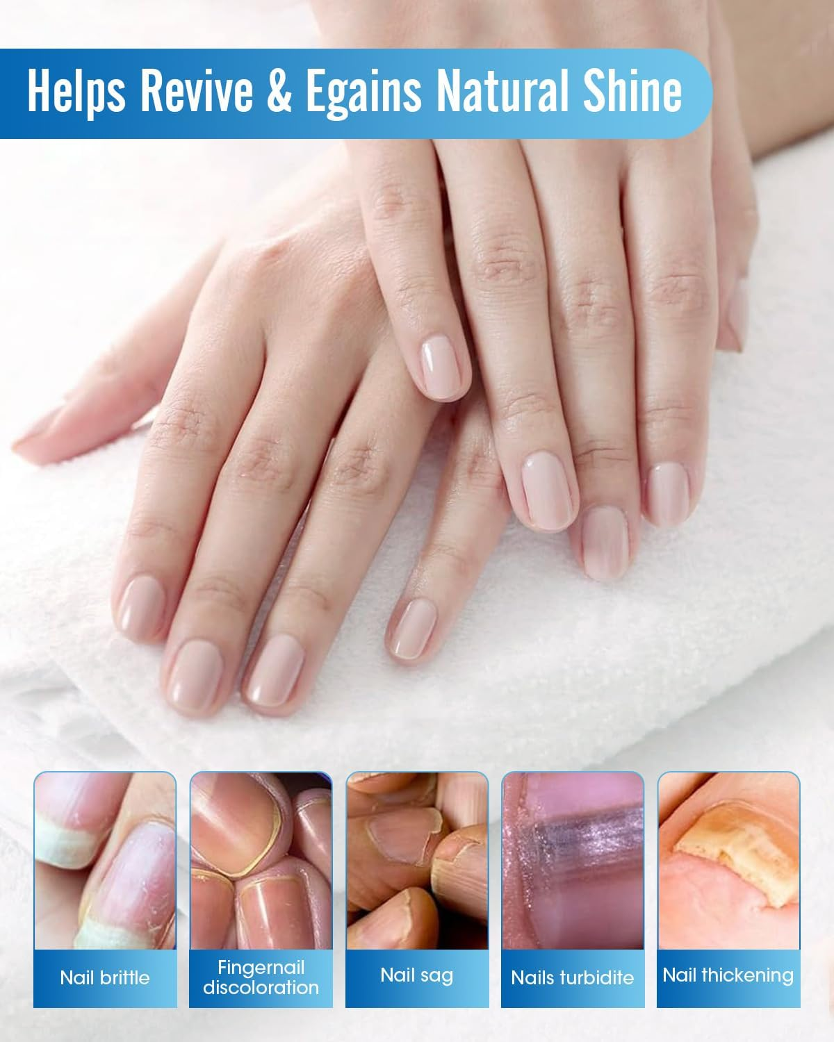 MYMULIKE Nail Repair, Nail Renewal Liquid, Extra Strength Nail Solution for Damaged and Discoloured Nails Fast Acting for Woman and Man image number 3