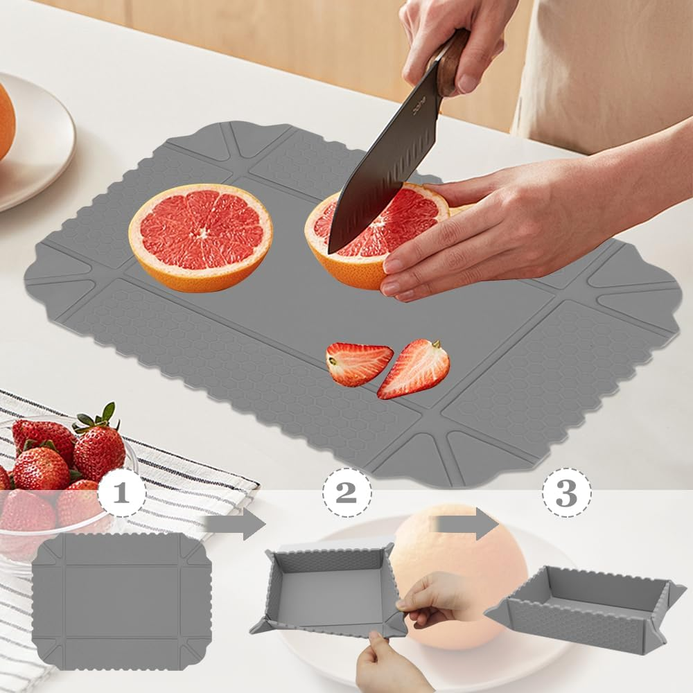 Foldable Bowl, Camping Bowl, Portable Silicone Salad Bowl, Foldable Silicone Bowls for Camping, Hiking, Kitchen, School, Outdoors image number 4