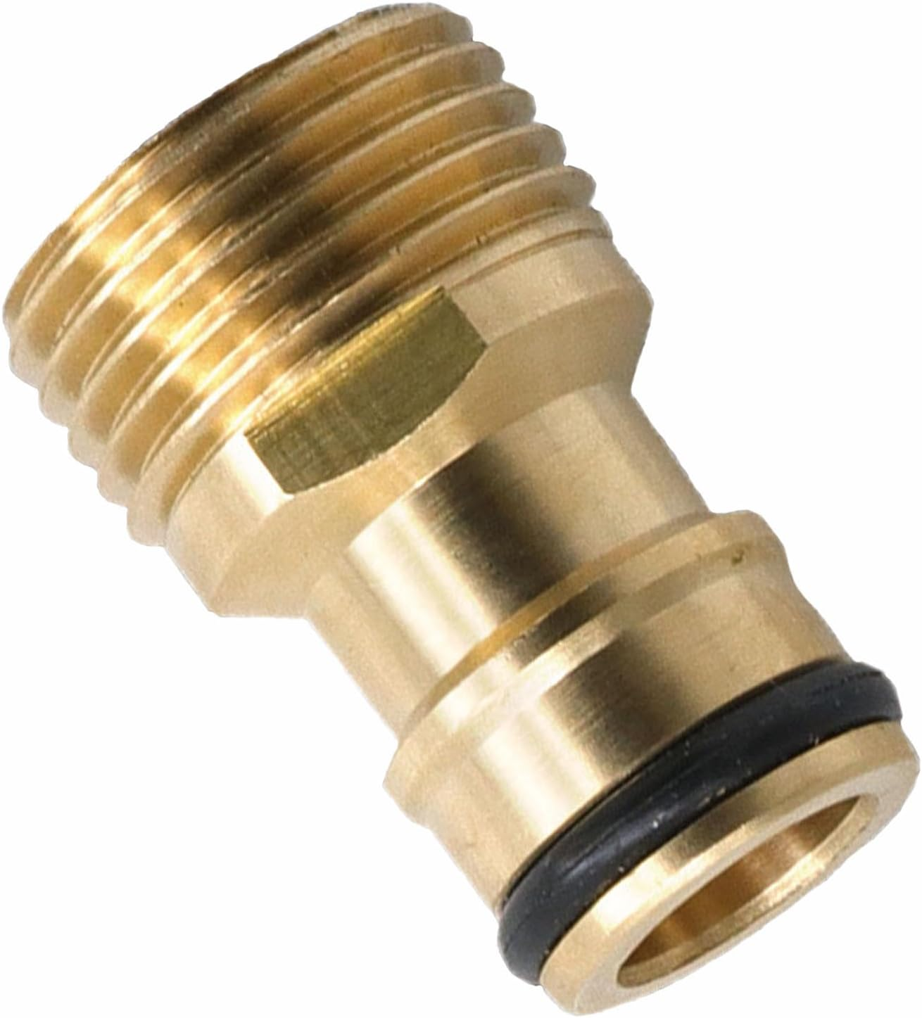 1Pcs Brass Garden Quick Hose Adapter (1/2" Outer Male Head) Brass Garden Hose Quick Connect Fittings Garden Hose Connector for Lawn& Garden Washing Cars Watering Plants image number 4