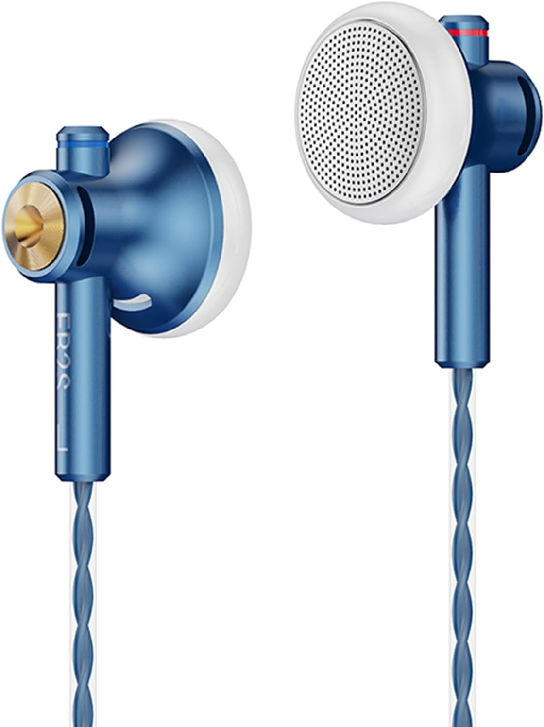 NICEHCK EB2S Pro Flat-Head Earphones 1DD 14.2Mm Dynamic Driver Wired Earplugs Hifi Stereo Sound Wired Headphones Earbud HD Microphone Optional Earphones for Smartphones(3.5Mm Blue with Mic) image number 4