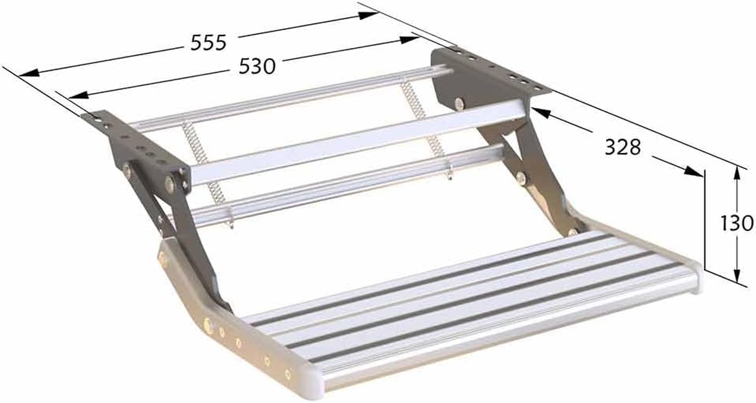 Caravan Step Aluminium Pull Out Folding Caravan Step Camper Trailer Motorhome RV image number 1