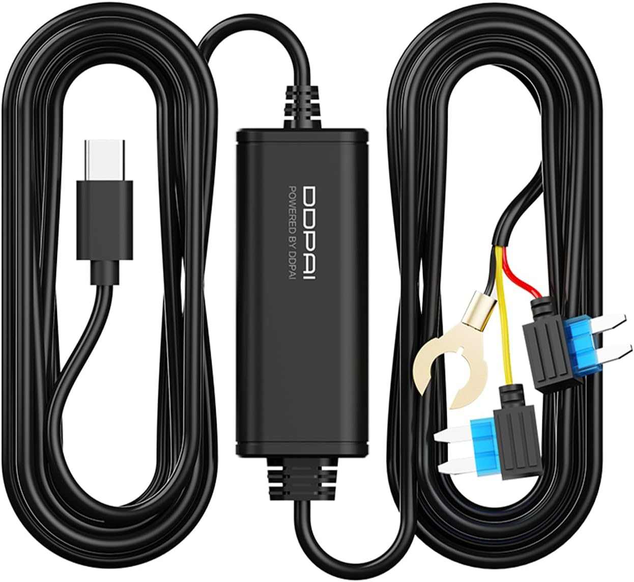 DDPAI Dash Cam Hardwire Kit, Compatible with Z60, Z60 Pro and Z60 &Pi;link Models, Enabling 24 Hours Parking Monitor, 12V/2A to 5V/3A, 3 Meters Long image number 1