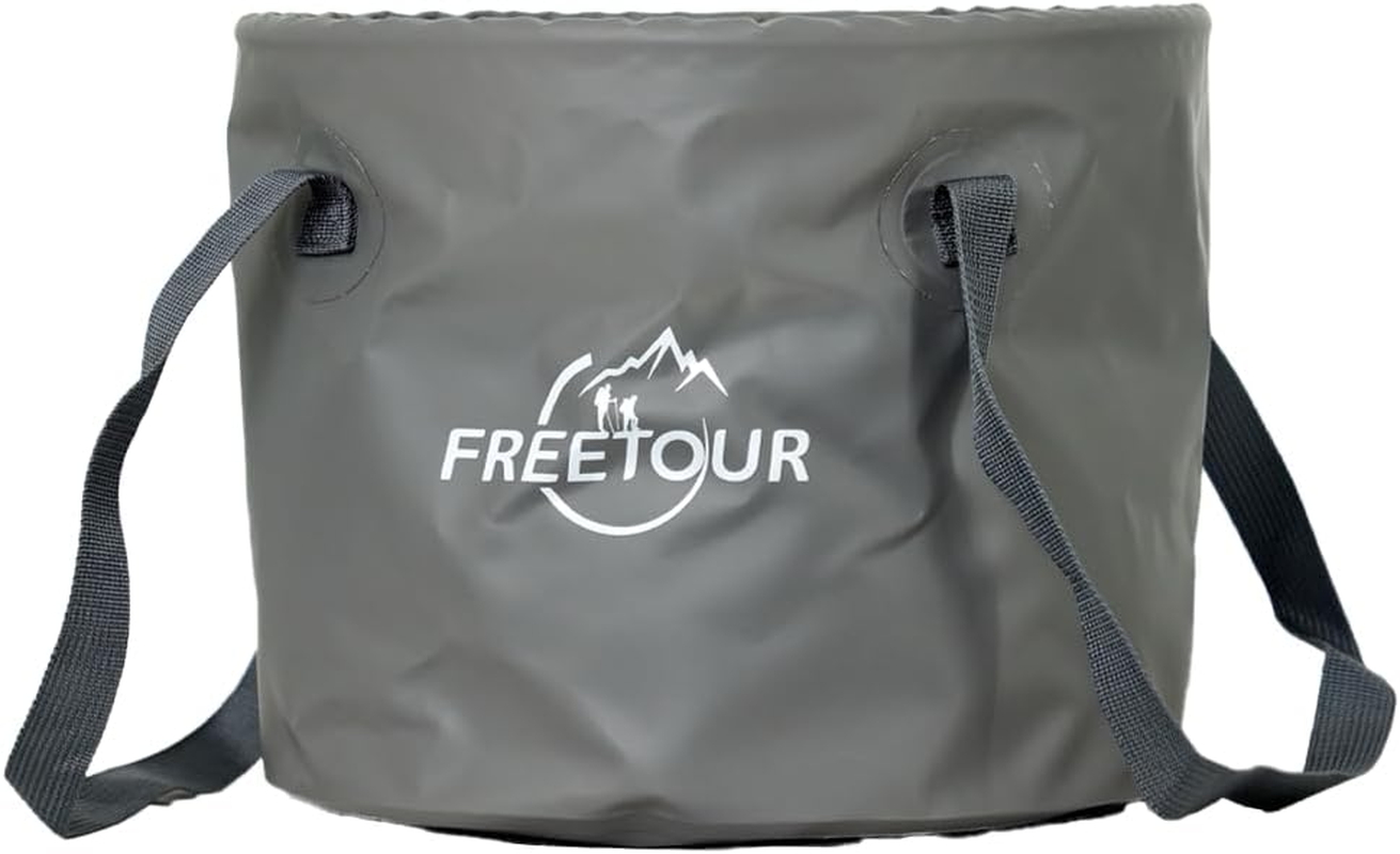 Baiao Water Storage Collapsible Bucket 5 Gallon Bucket, Portable Collapsible Bucket with Handle, Folding Water Container for Fishing Camping Beach Hiking Home Travel Car Washing(20L) (Grey) image number 4