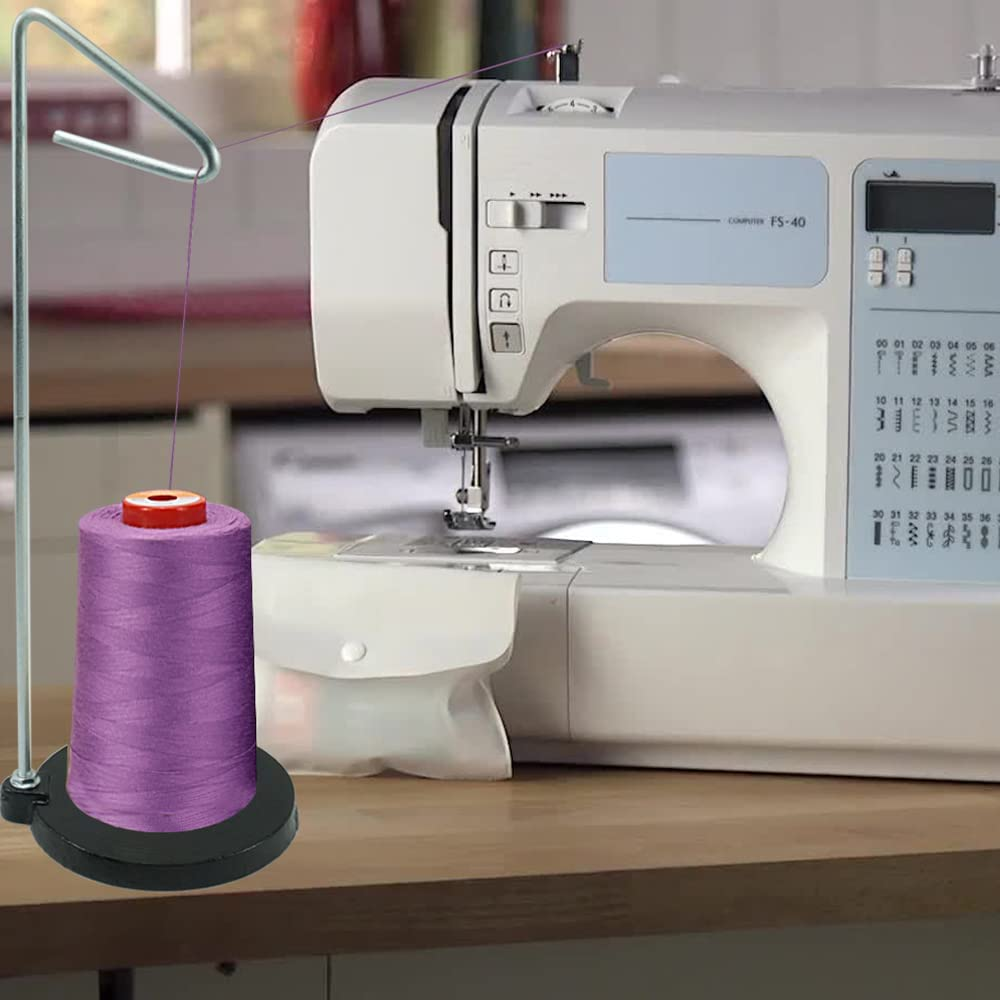 New Brothread Set of 4 Large Cones of 5500Y (5000M) Each All Purpose Spun Polyester Thread 40S/2 (Tex27) for Serger, Overlock, Quilting, Piecing and Sewing - White - 4Xblack image number 3