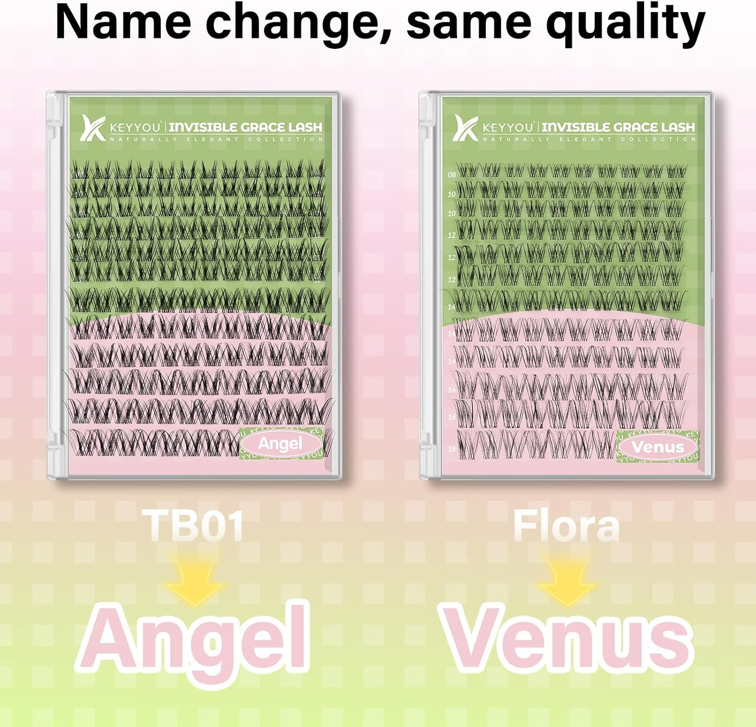 Lash Extension Kit KEYYOU Lash Clusters Wispy Natural Individual Bond Lashes D Curl Invisible Clusters Eyelash Extension Kit with Lash Bond and Seal and Lash Applicator for Self Use(Tb01-D-8-16Mix) image number 4