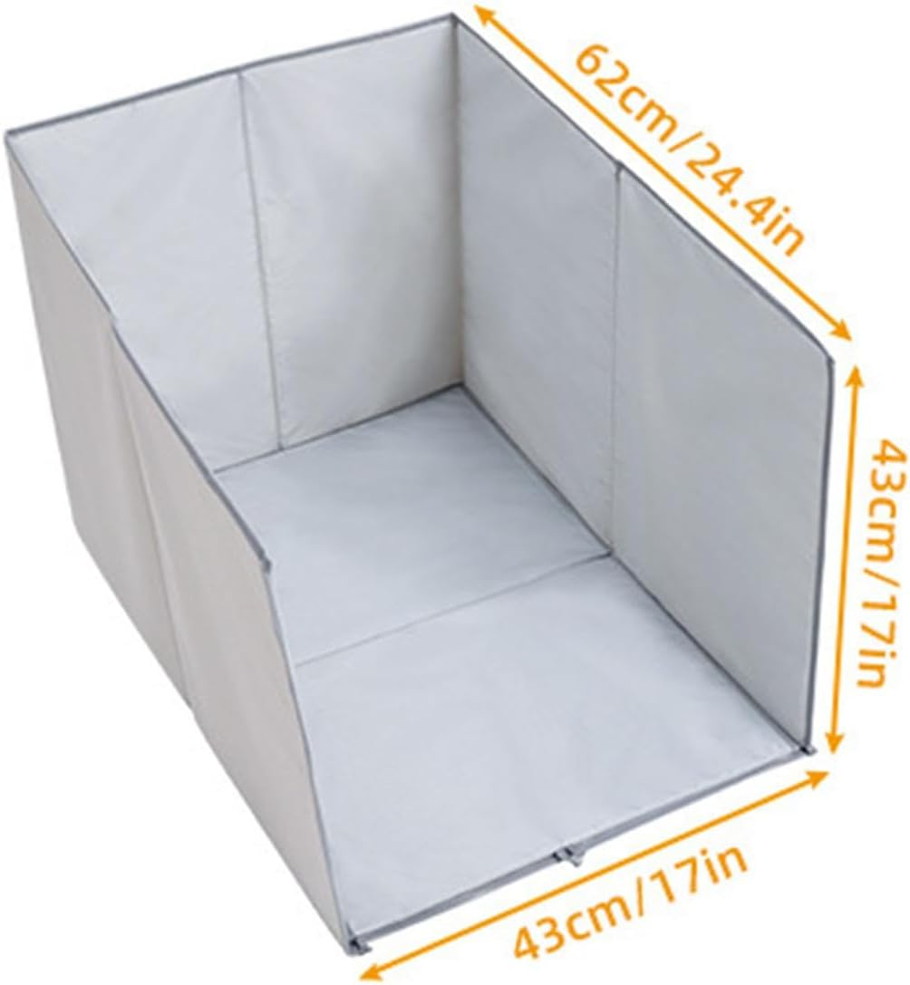 JISADER Cat Litter Box Enclosure Travel Easy to Clean High Sided Litter image number 6