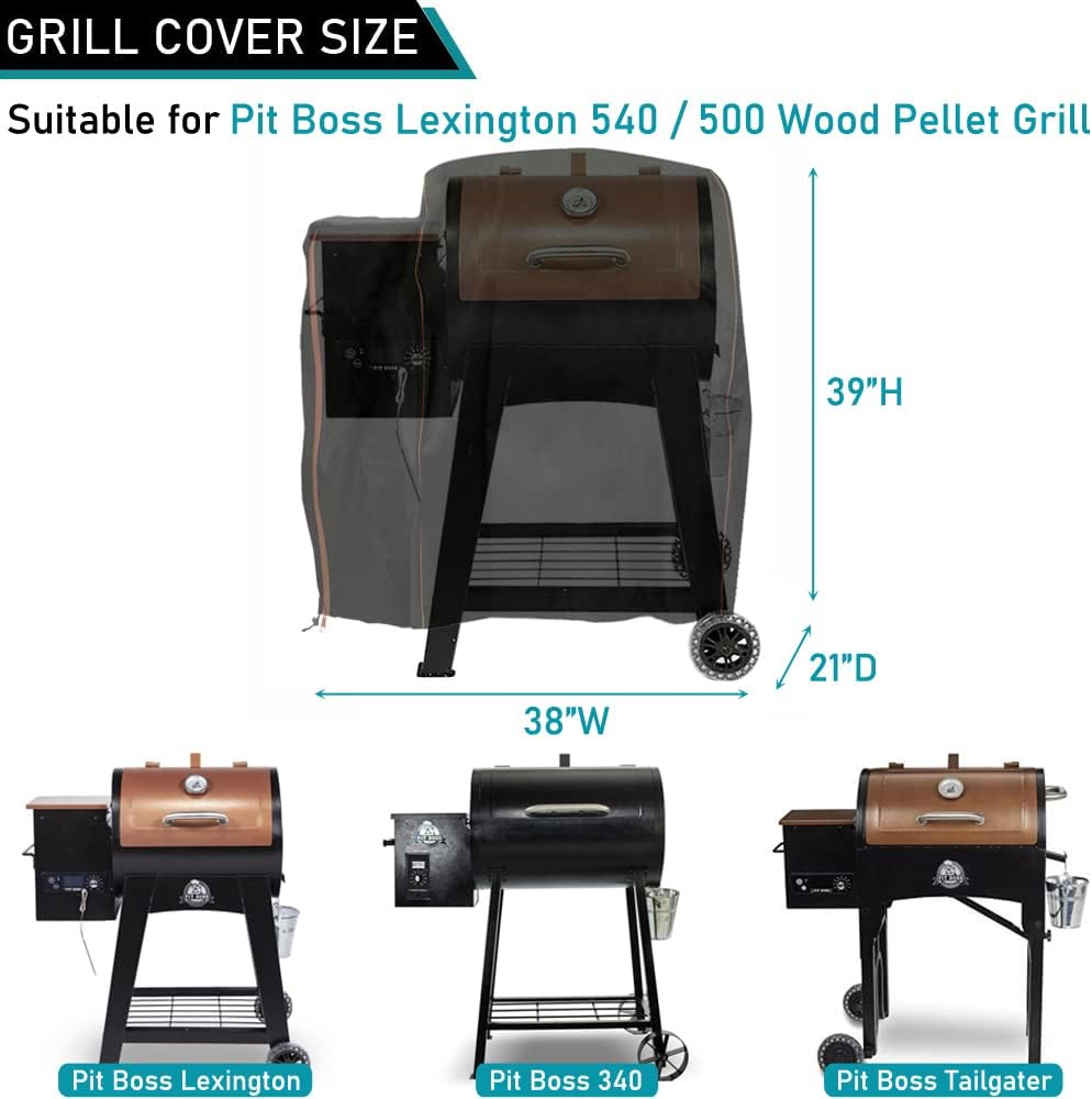 ZJYWSCH Grill Cover for Pit Boss Lexington 540 500 PB500LXW1 PB500NX PB340TGW1 Tailgater Rec Tec 340 Wood Pellet Grill Pit Boss Lexington Onyx Grill Cover Waterproof image number 2