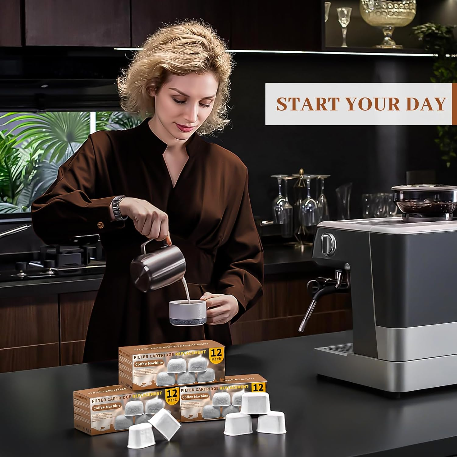 Water Filters Compatible with Breville - 12PCS Water Filter Ion-Exchange Resin Replacement for Coffee Machine for BWF100 BES810 BES840 BES860 BES870 BES878 BES900 BES920 BEP920