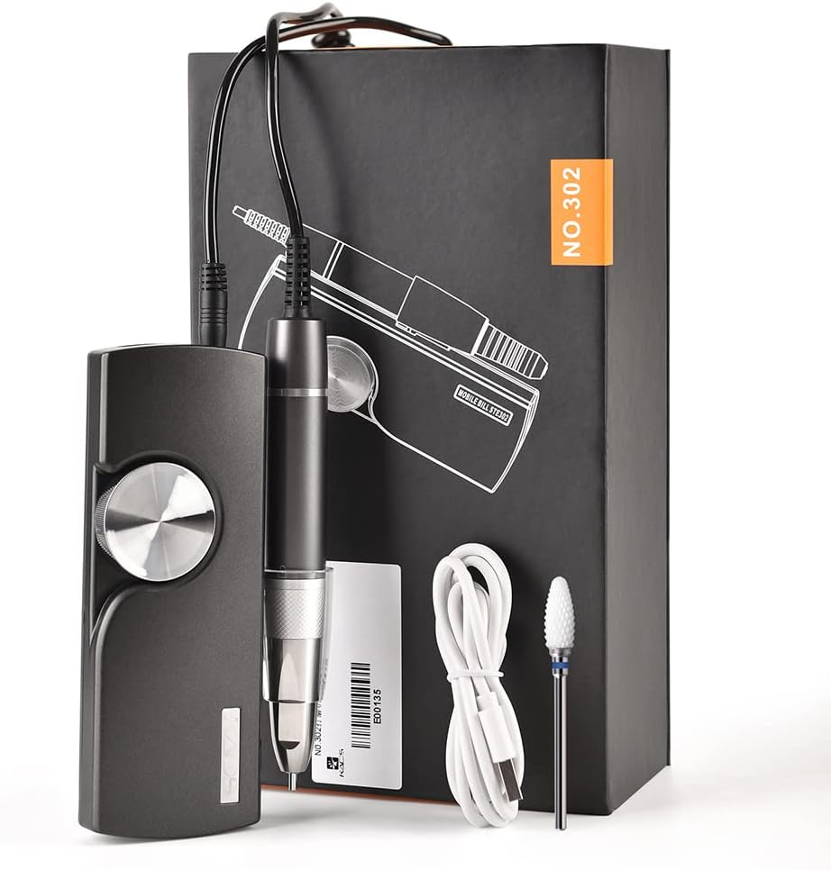 KADS 35000RPM Motorized Nail File 4000MAH High Capacity Battery Motorized Nail Drill Machine USB Charging Perfect for Turning off Gel Nails Motorized Gel Nail off Electric Nail File with Bit Nail File image number 1