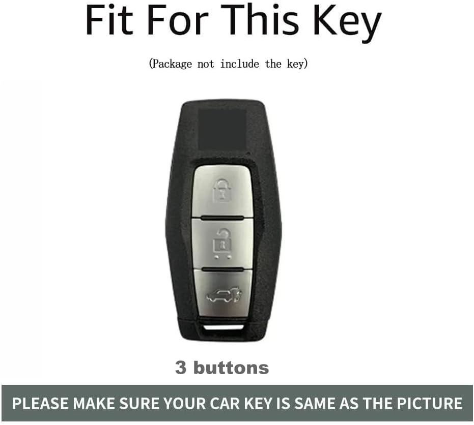Ontto Alloy Car Key Fob Cover Fit for Mitsubishi Outlander 2022 2023 Smart Key Case Keyring Silicone Key Shell Holder Bag Keychain Protection Accessories Silver A - A-Silver image number 5