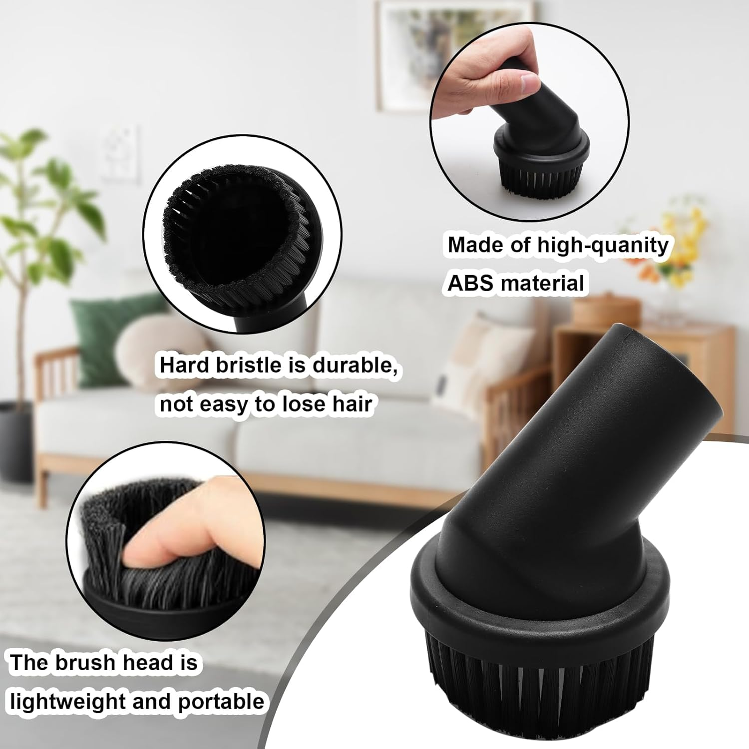 MJIYSGS 3PCS 35Mm Brush for Henry Hoover, Vacuum Cleaner Attachment, Dusting Brush Head, Universal Replacement round Dusting Brush image number 2