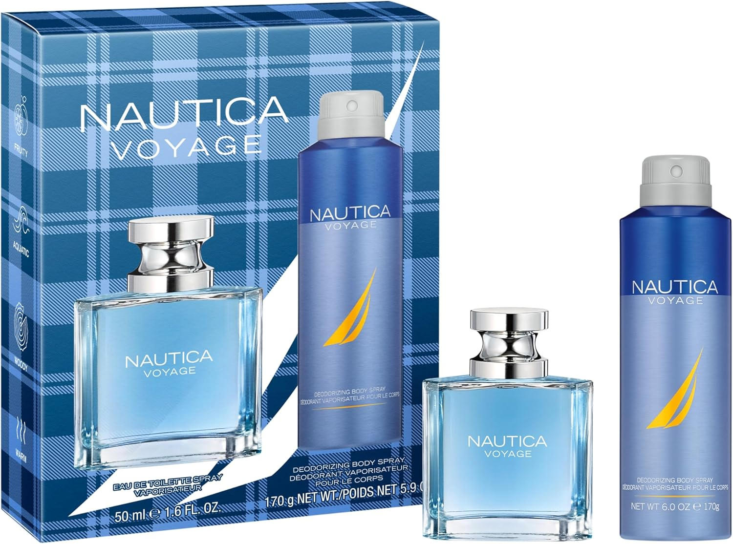 Nautica Voyage Eau De Toilette and Nautica Voyage Deodorant Spray for Men, Irresistible, Foug&egrave;re, And image number 4