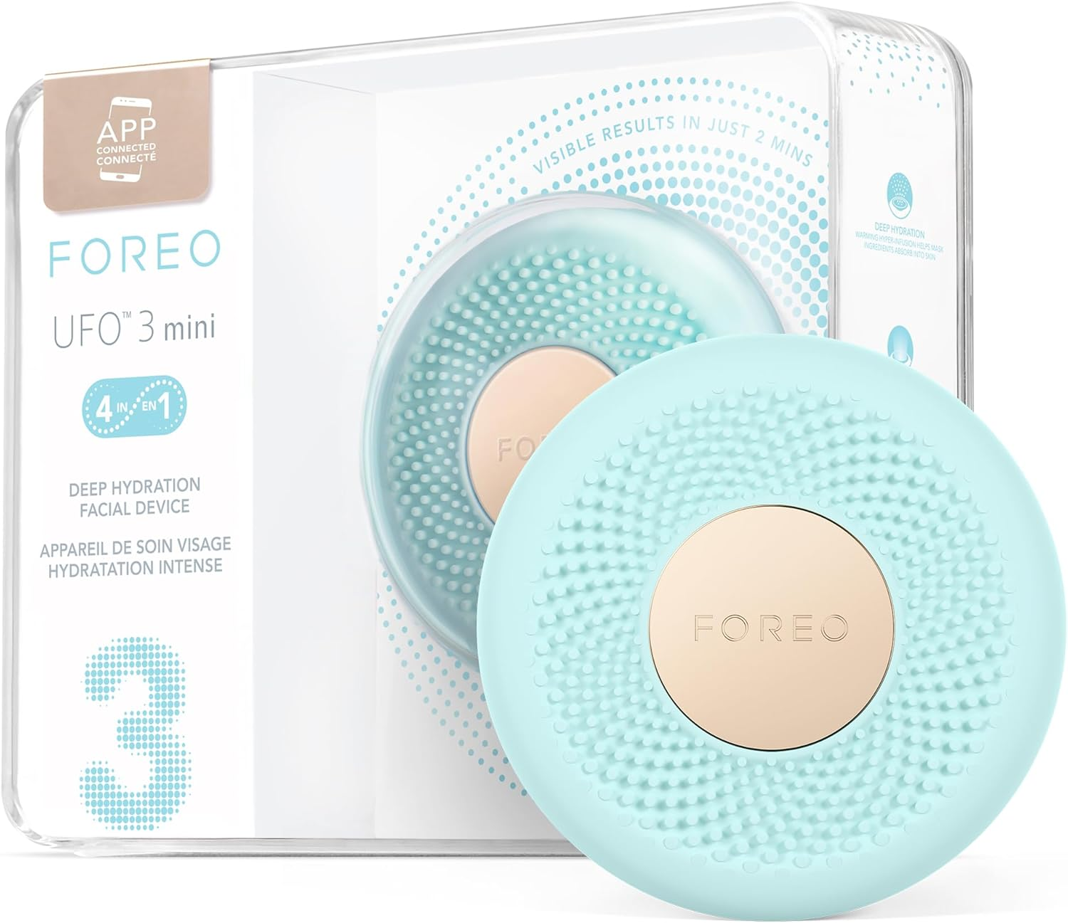 FOREO UFO Mini 2 Red Light Therapy for Face - Deep Facial Hydration - anti Aging - Face Moisturizer - Dark Spot Remover - Full LED Spectrum