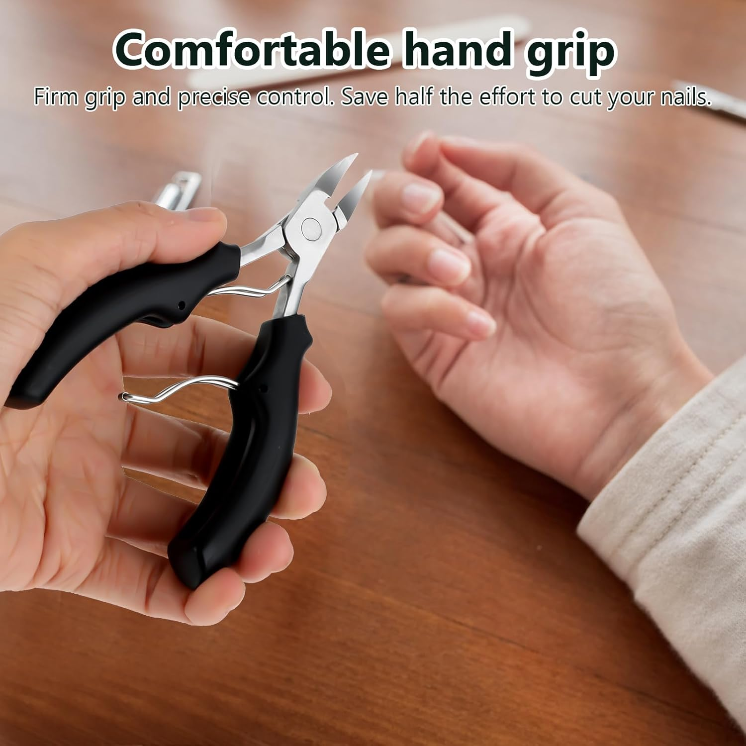 GEEHUA Toenail Clippers, Large Ingrown Toenail Removal Kit Pedicure Tools with Stainless Steel Sharp Curved Podiatrist Remover Professional Thick Toe Premium Nail Clippers for Men Seniors image number 3