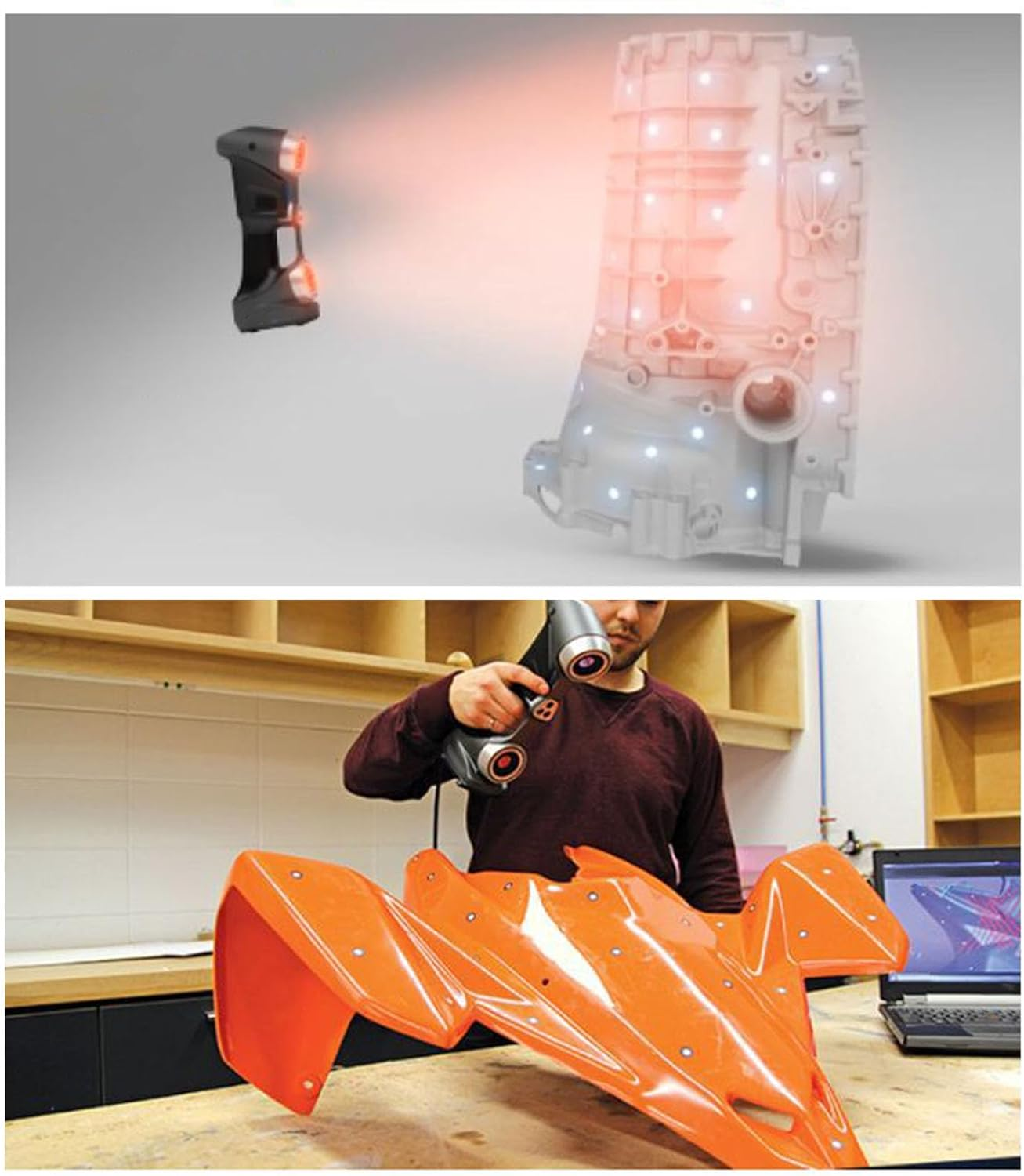 560PCS 3D Scanning Marker for 3D Scanner, 3D Tracking Dot Reference Point Markers, Diffuse Reflection Markers, 6Mm Positioning Targets with Black Contour