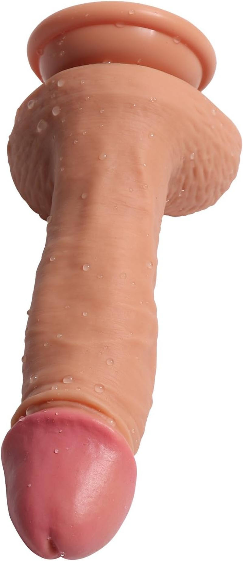 Hyper Realistic Dildo, Anfei Dual-Layered Silicone Cock Slightly Bendable 7.87 Inch G Spot Dildo Penis Toy Premium Liquid Silicone Penis Dong with Suction Cup image number 2