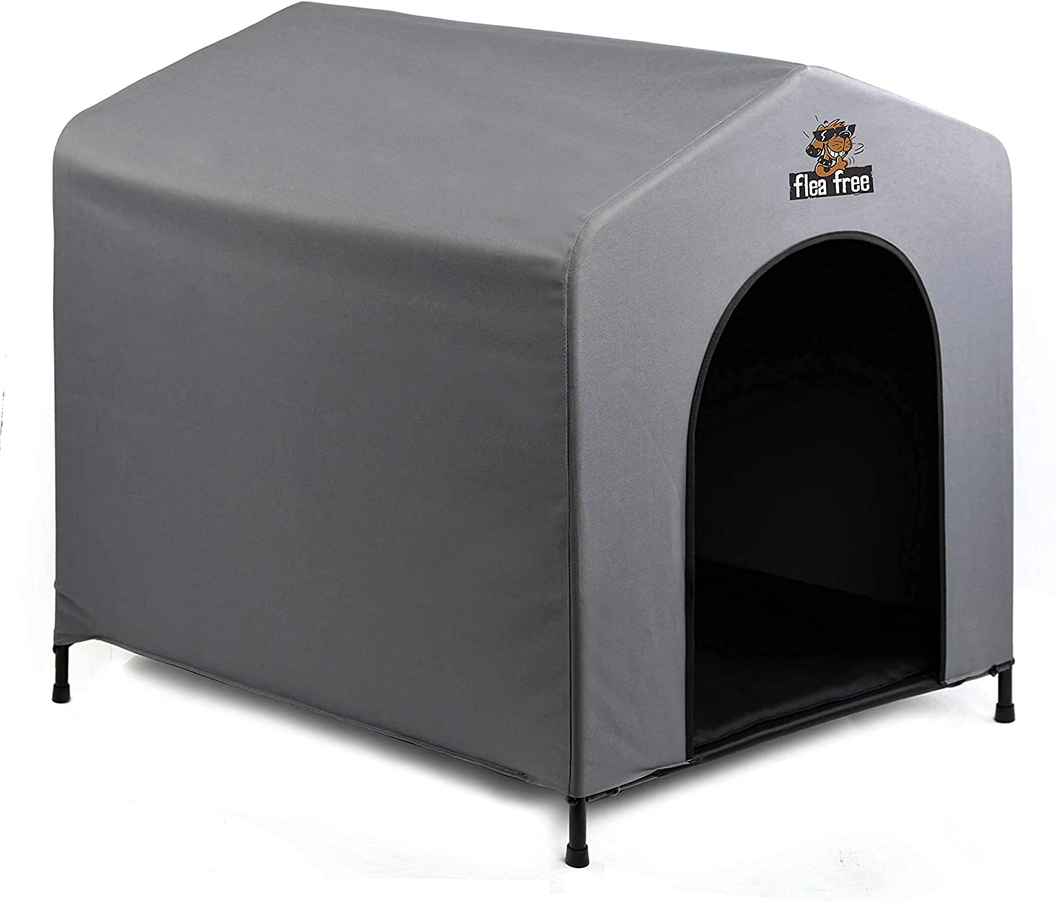 Flea Free Dog House/Kennel/Medium 63X58X53Cm / Grey/Includes Removable Mattress/The Original Fleafree Brand image number 3