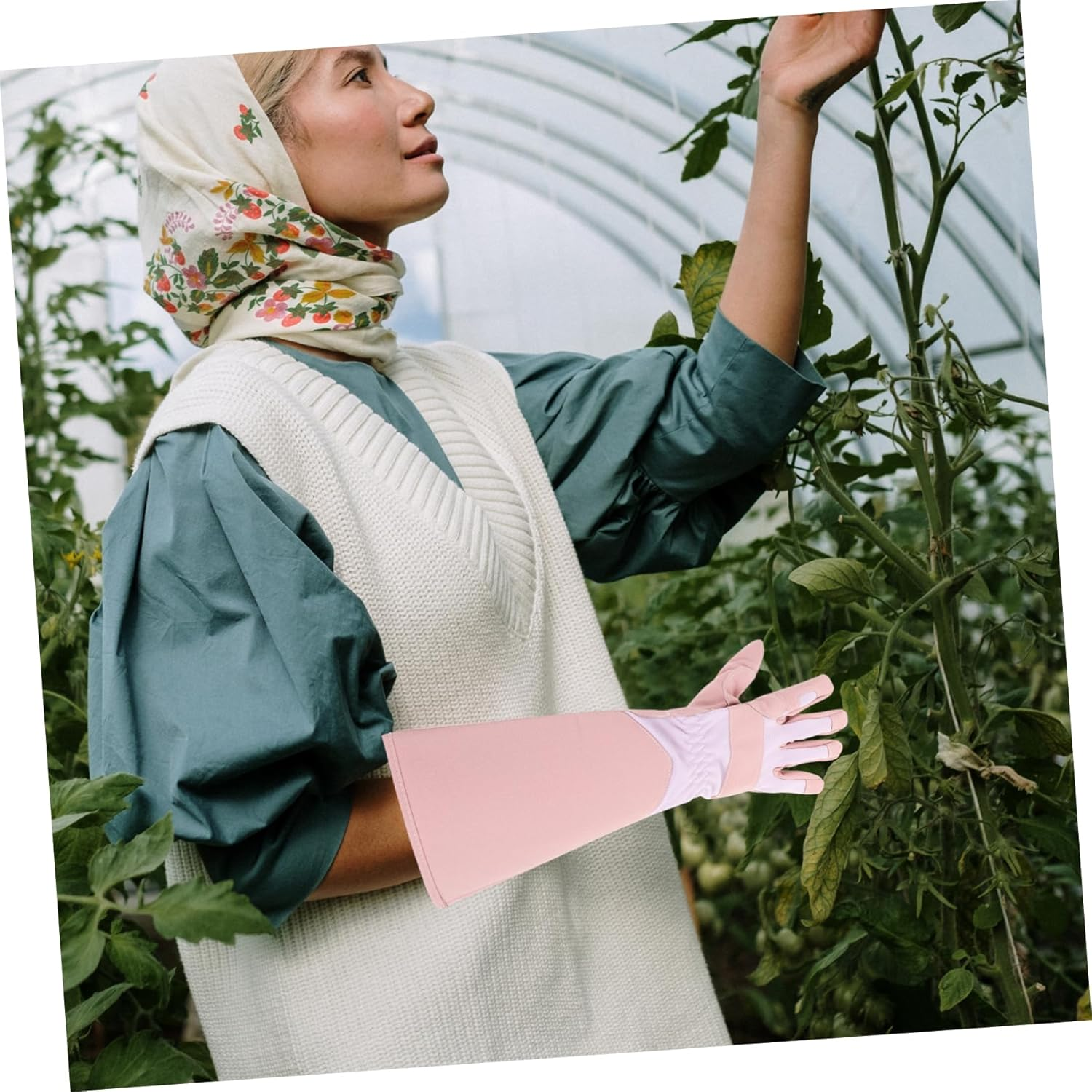 Parliky Gardening Gloves for Women Thorn Garden Glove Long Sleeve for Men Garden Supplies Hand Protector image number 6