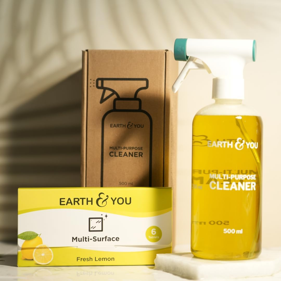 Earth & You Multisurface Cleaner Tablets (6 Pack) &ndash; Powerful Grease Removal & Fresh Lemon Fragrance &ndash; Compostable & Recyclable Packaging image number 6