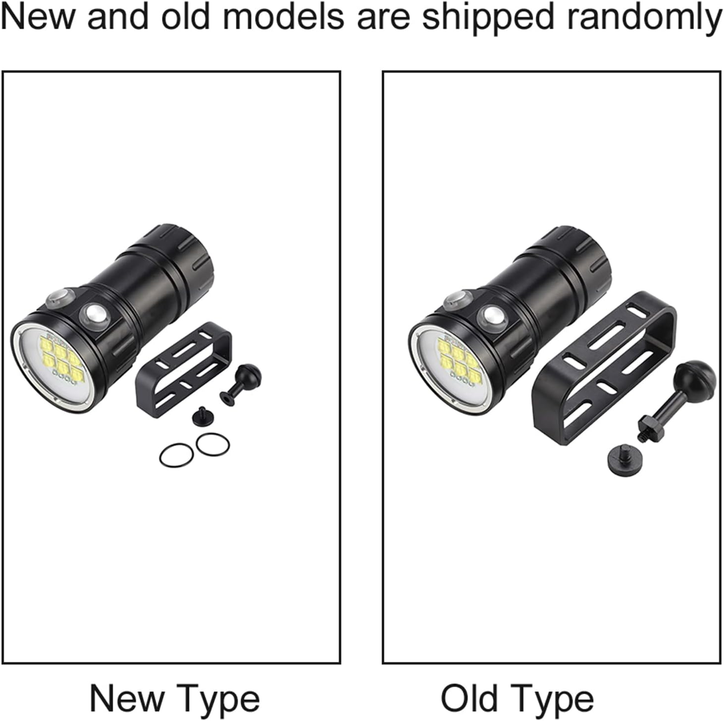 Diving Flashlight, 28800 IPX8 Dive Lights, 80M Underwater Waterproof Diving Torch Flashlight, LED Submersible Lights for under Water Sports, Fill Light Dive Photography image number 4