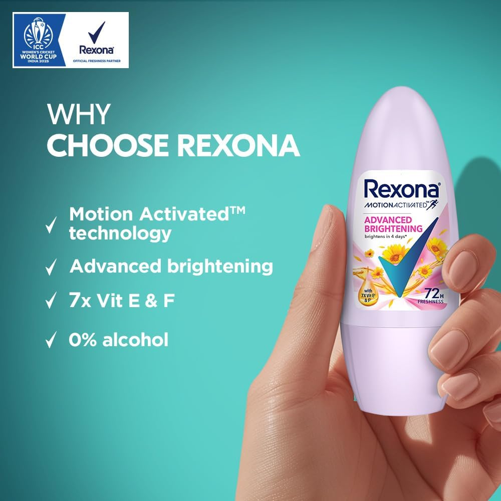 Rexona Advanced Brightening Roll on Deodorant 45 Ml image number 6