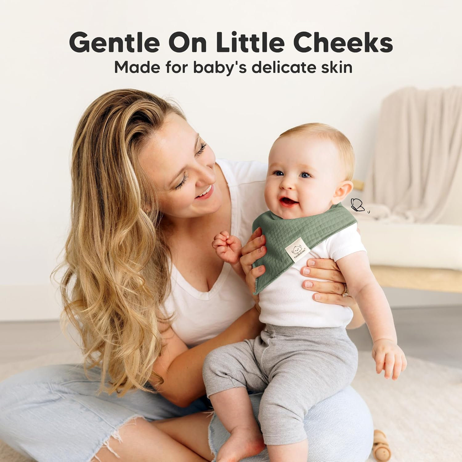 8-Pack Organic Baby Bandana Bibs for Girls - Super Absorbent Baby Dribble Bibs for Drooling and Teething Infant, 100% Cotton Extra Soft for Newborn, Infant 0-36 Months (Eclipse)