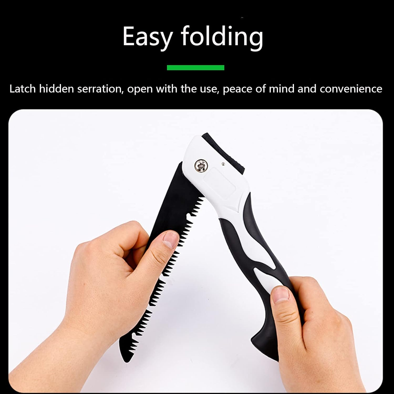 Folding Pruning Saw, 24.8-Inch Advanced Folding Hand Saw, Manual Folding Saw with Safety Lock, Portable Folding Hand Saw for Garden or Tree Pruning, Camping, Woodworking, Etc. image number 6