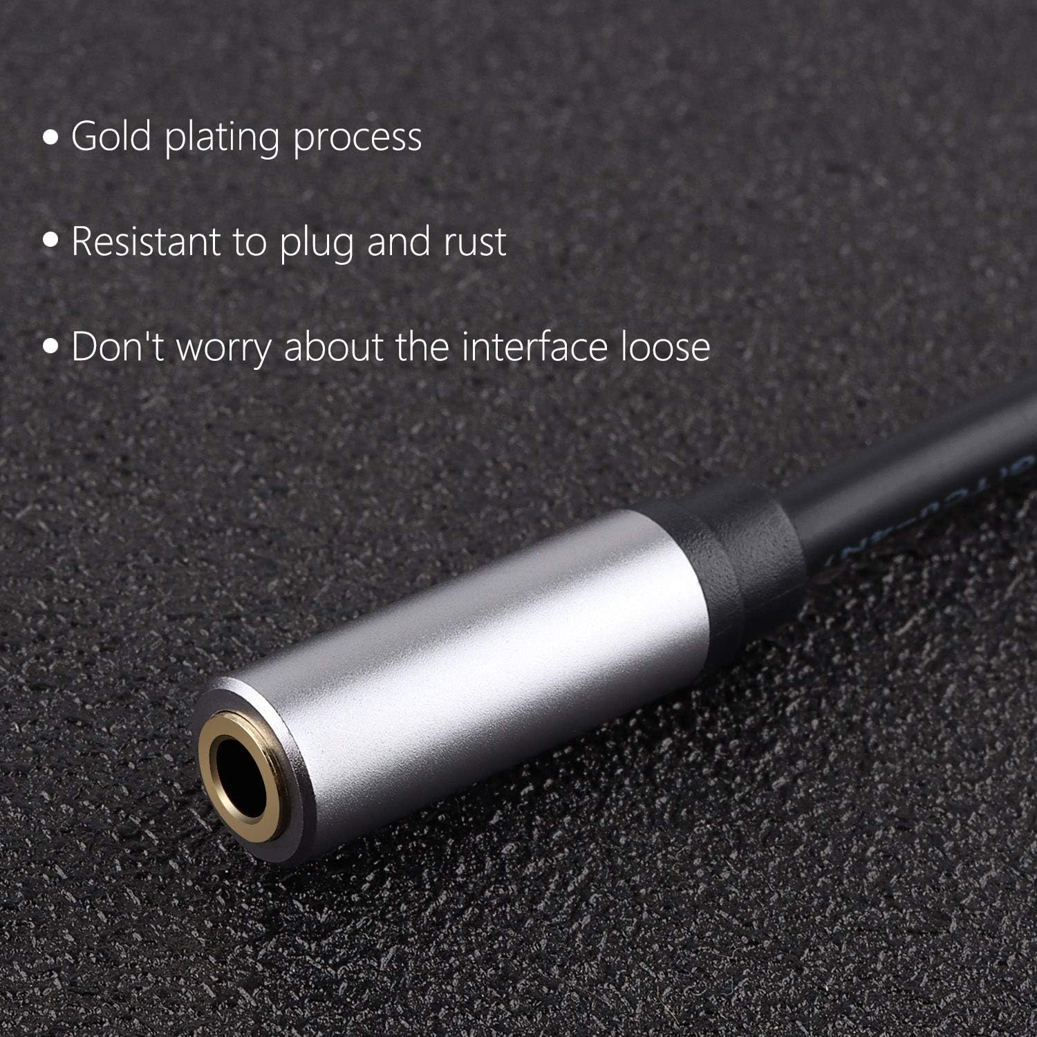 Pasow 3.5Mm Female to Female Adapter Cable TRS Stereo Audio AUX Connector Cod for Headphones, Car, Hifi - 15Cm/6Inch (Grey) - Coffee image number 3