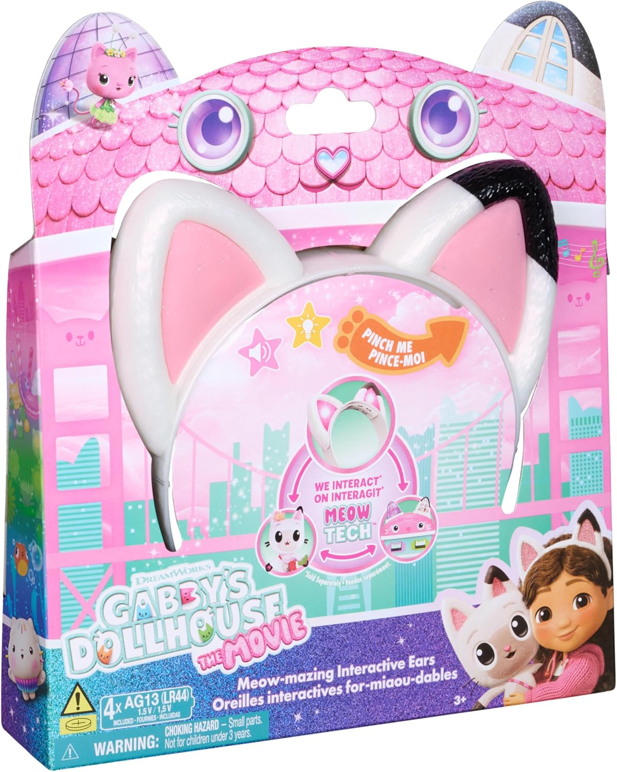 Gabby'S Dollhouse: the Movie, Meow-Mazing Interactive Ears, Hairband with Lights, Sounds and 3 Modes of Play, Kids Toys for Girls and Boys Ages 3 and Up image number 6