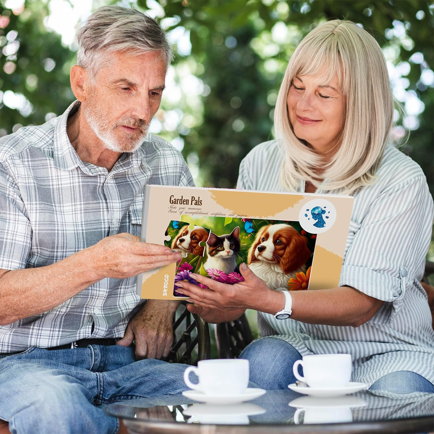 QUOKKA 13 Piece Dementia Activities for Adults - 3 Set Dementia Puzzles for Elderly - Large Piece Gifts Products for Seniors - Alzheimers Jigsaw Puzzle Games for Adults with Cat, Dog, and Birds image number 4