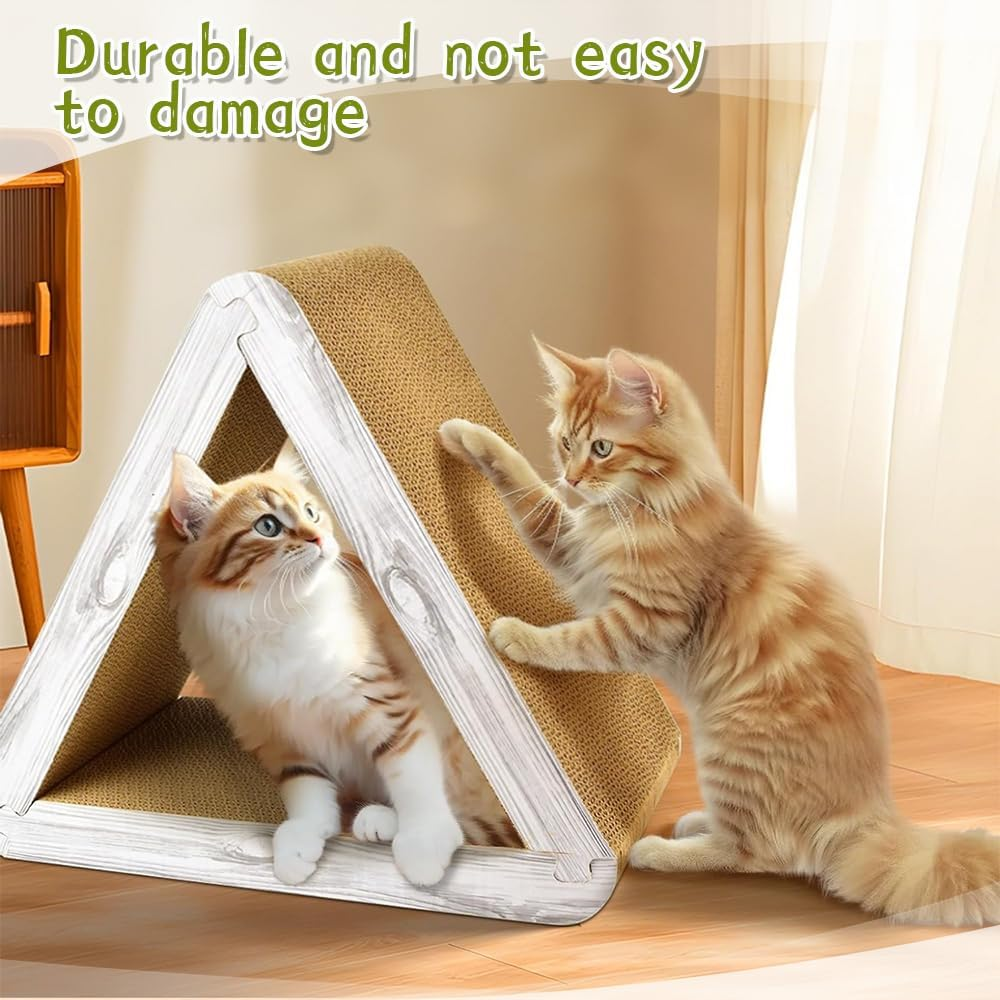 Folding Triangular Cat Scratching Board, Inclined Surface for Scratching, Toy Cat House That Meets Cat'S Stretching Preference, Used to Protect Carpet, Suitable for Indoor Cats and Kittens image number 1