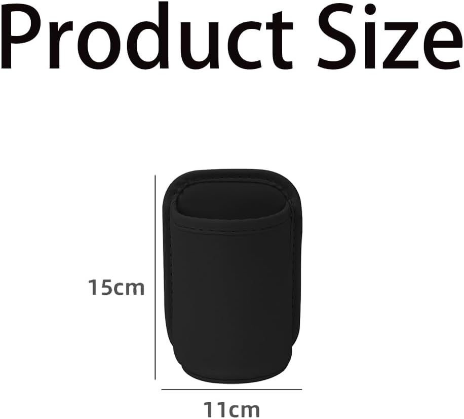 2 Pack Resistant PU Leather Car Cup Holder,Hanging Automotive Back Seat Bottle Holders, Scratch-Resistant Vehicle Door Drink Holder,Clip-On Auto Organizer Accessories for Soda Cans,Coffee (Black) image number 1