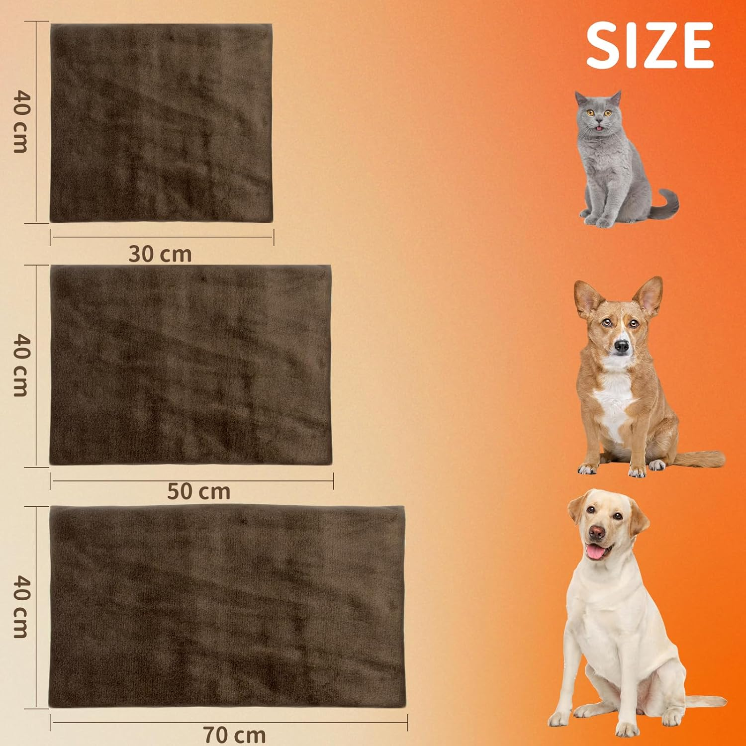 Pet Heating Pad Adjustable Temperature with Timer AU Plug, Waterproof Heated Mat with Chew Resistant Cord, Auto Power-Off Electric Indoor Pet Heat Pad for Dogs and Cats