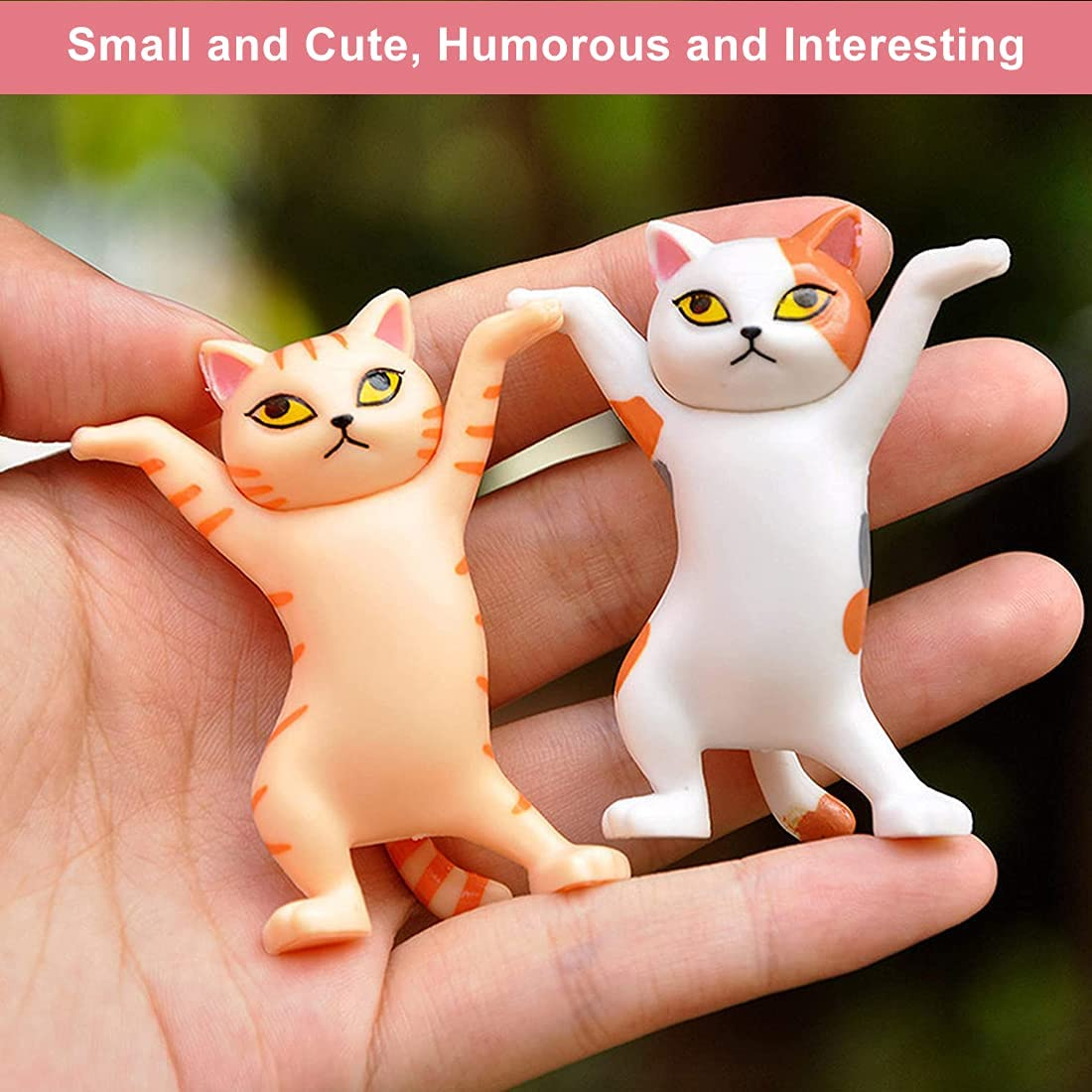 5-PCS Funny Cat Pen Holder Dance Cat Figure Cat Headphone Cat Stand for Kids for Home Office D&eacute;cor image number 5