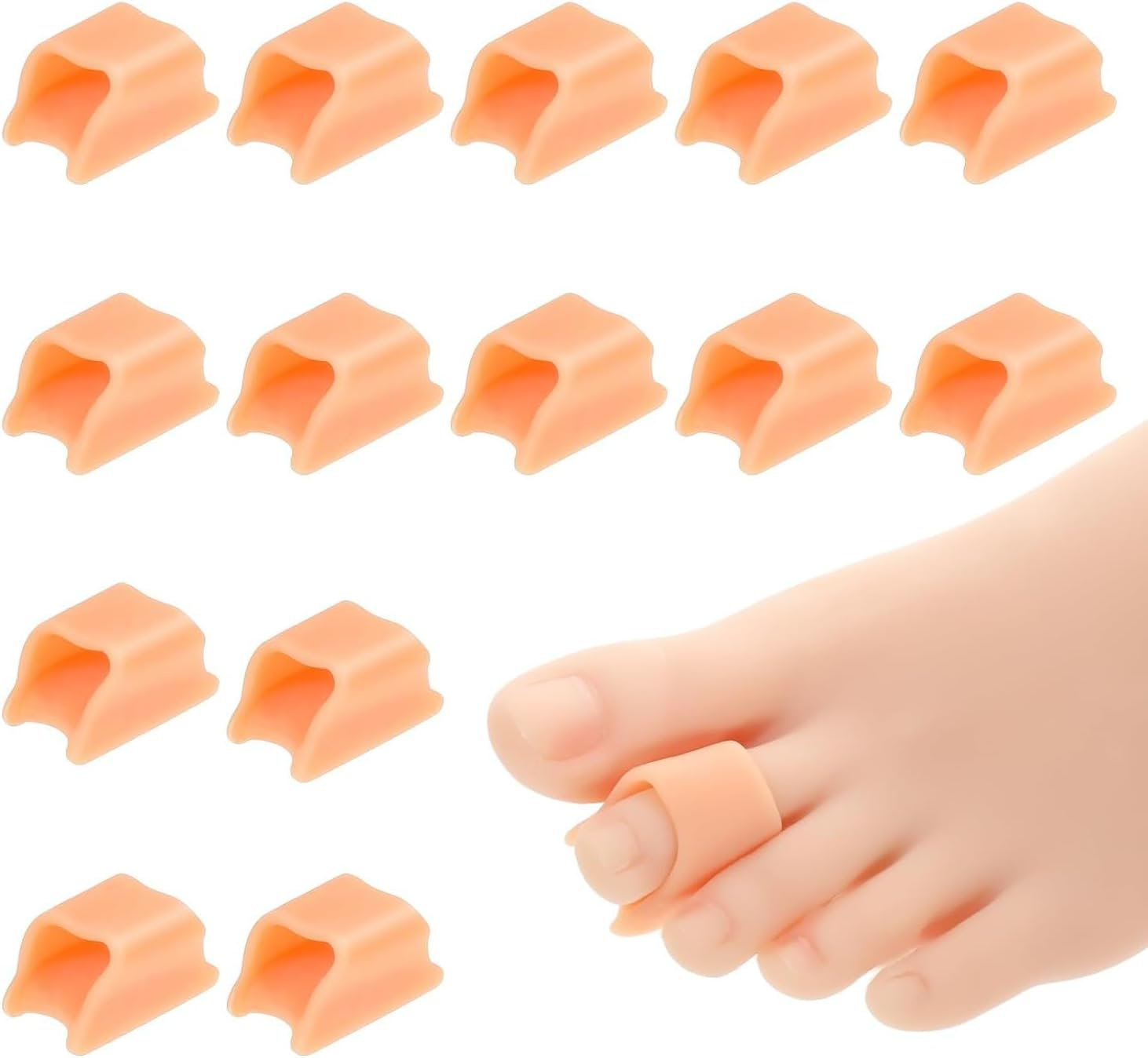 14PCS Hammer Toe Straightener Corrector, Toe Spacers Toe Separators Bunion Corrector Toe Splint for Bunion Claw Crooked Toes Hammertoe Overlapping Toes Foot Pain Relief image number 6